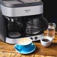 PRIXTON Bari - Double machine a cafe/Cafetiere Expresso 3 en 1 : Machine Expresso, Américain et Cappuccino-3