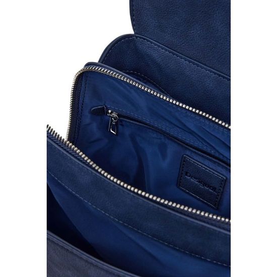 Zaino Mini Desigual Sierra Sumy - Design Mandala, Blu Notte, Spallacci Regolabili, 26x28x11 Cm