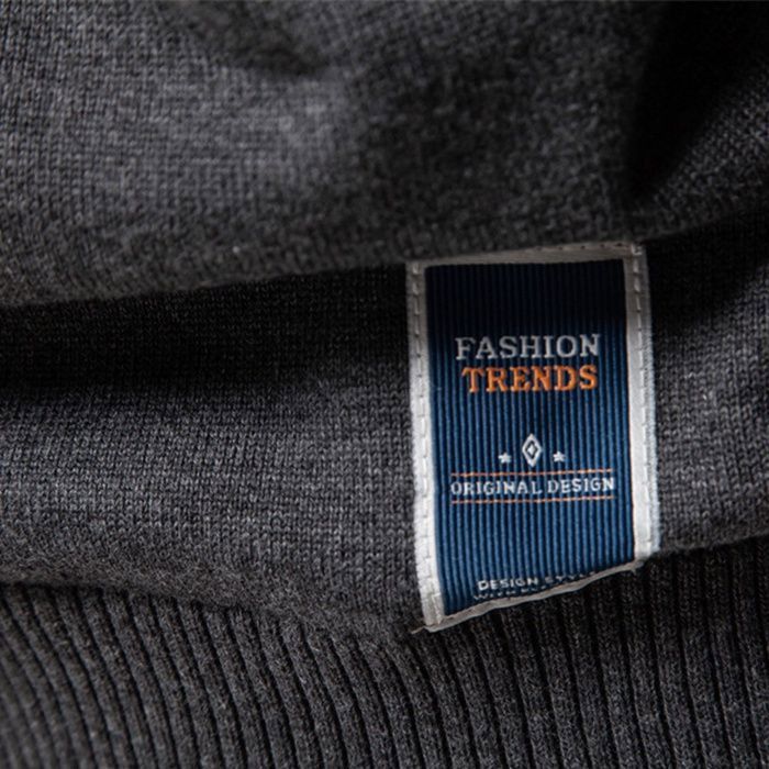 Pull Homme River Island - Bleu Marine & Gris, Maille Fine, Manches Longues - Taille L Occasion
