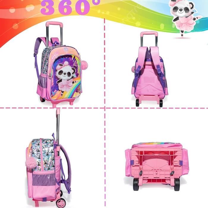 Cartable Fille 7 Ans Primaire Avec Roulette Panda Sac A Roulette Fille Primaire Detachable Cartable Roulettes Enfant Pour x1499 Panda Cdiscount Bagagerie Maroquinerie