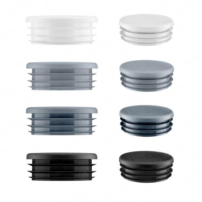 Bouchons Tube Rectangulaire EMFA 40x27mm | Lot De 5 | Protection Extrémités | Gris RAL 7040 | Pour Meubles, Clôtures
