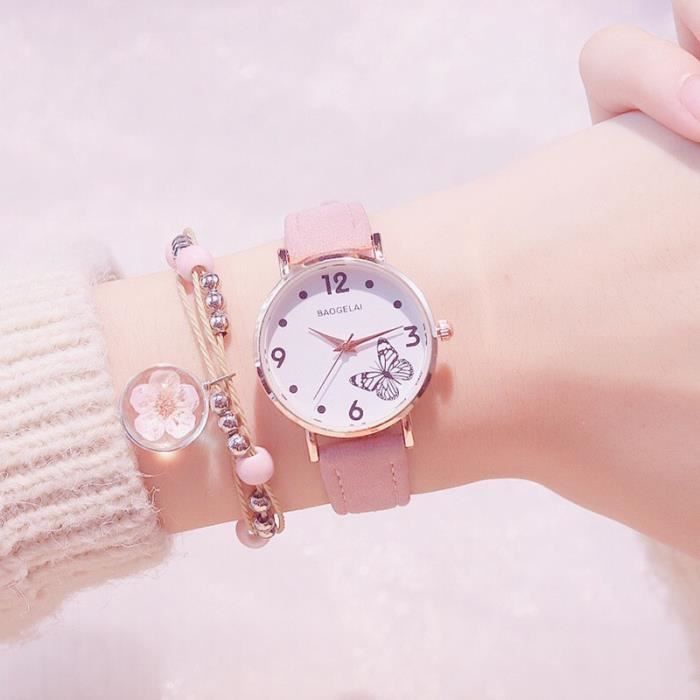 Boocooberg Bracelet Papillon Pierre Naturelle Pour Fille De 12 Ans - Cadeau Anniversaire Avec Carte Message, Idéal Pour Fille, Petite-Fille, Sœur