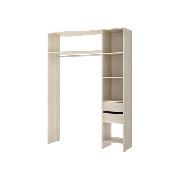 Dressing d'angle extensible GONTRAN L164/214 cm Chêne et gris