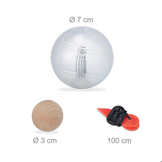 Boules De Pétanque Enfants Relaxdays – 6 Boules Légères En Plastique Rouge