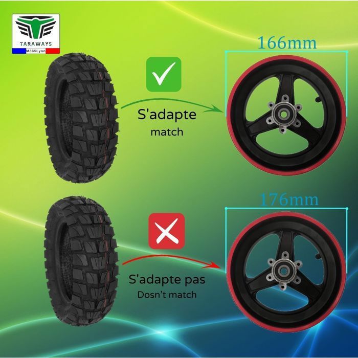 Pneu orthopédique Kenda K912 noir - 8 1/2x2 - [ETRTO 50-134] TT 2PR - interieur de 134 mm