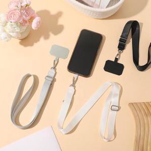 Sangle Téléphone Lawonda - Bandoulière Ajustable + 2 Pads - Noir