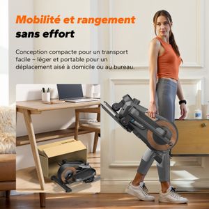 Vélo Elliptique ISE SY-9802, 8 Niveaux De Résistance Magnétique, Inertie 8 Kg, 110kg Max
