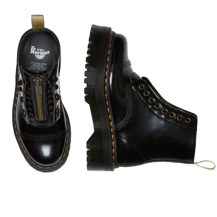 Bottes Dr Martens Vegan Sinclair Femme Noir Cuir Fermeture