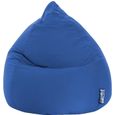 Pouf Poire Easy XL Bleu foncé - SittingPoint - 1 place - Intérieur - Tissu - 110x70 cm-0