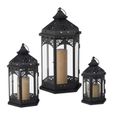 Lanternes Vintage Relaxdays - Lot De 3 Tailles Differentes Pour Bougies - Déco Intérieur/Extérieur
