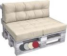BEAUTISSU HOME STYLE Beautissu Set 2 Coussin Lounge Palette Extérieur Nature – 1x Coussin Assise 120x80 cm 1x Coussin Dossier 120x40 cm Elements