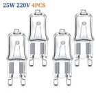 BIVGOCLS Ampoule G9 25W 230V Dimmable Blanc Chaud - Ampoule Halogène Tolérance de 300°C - 370LM - Pour Four, Oven Micro-ondes - Lot de 4