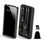 QVIIDBVB Batterie Externe 20000mAh Power Bank avec 4 Câbles Intégrés Batterie Portable 6 Sorties et 3 Entrées avec LED L'affichage et Lampe