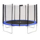 Trampoline de jardin rond - KANGUI - Ø360cm - Filet de sécurité - Couleur Bleu