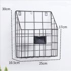 MARGUERAS 1pcs Porte-revues murales en fer/porte journaux/classeur à revues en métal-noir