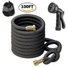 MUMENG 100FT Tuyau d'arrosage Extensible 8 en 1 pistolet Noir télescopique voiture haute pression pistolet d'eau extensible de 30m