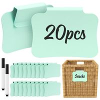 20PCS Plastic Basket Étiquettes Clip pour bacs de stockage, organisation du garde-manger et étiquettes de stockage pour Cube