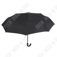 TD® Parapluie Manuel - Noir - Parapluie Anti-Tempête et plis automatique pour pluie