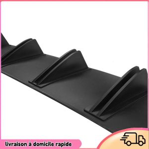 4 Pièces Arrière Er Diffuseur ABS incurvé Brillant Noir Spo S Aileron