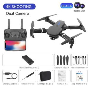 DRONE Noir-DualC4K1B - Drone professionnel E88 PRO, Camé