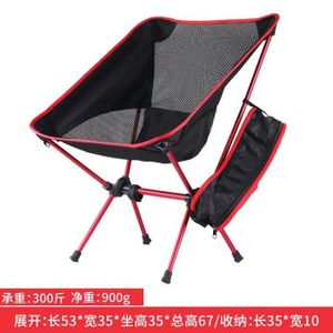 CHAISE DE CAMPING Rouge - Chaise pliante portable ultralégère, Voyag