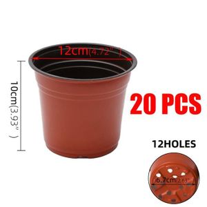 Pots de culture en plastique carré 9 cm - 20 pièces