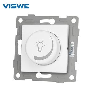 PRISE VISWE série G variateur de lumière prise murale Usb EU TV RJ45 Module et panneau en verre combinaison bricolage - Dimmer[A575]