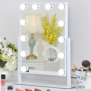 Miroir Maquillage Lumineux Miroir LED 15 Lumières, Miroir Maquillage,  Decoration Chambre, Miroir Lumineux 3 Modes, Miroir A7 - Cdiscount Maison