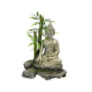 DÉCO ARTIFICIELLE Décoration d'aquarium statue zen avec bambou Nobby