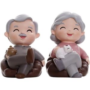 Figurine décor gâteau Figurines De Couples Âgés De Saint-Valentin Grand-