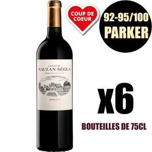 VIN ROUGE X6 Château Rauzan-Ségla 2016 75 cl AOC Margaux 2èm
