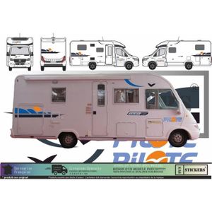 autocollant camping car pilote cdiscount