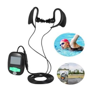 Piscine 8Go Lecteur avec Radio Waterproof HiFi Lossless Baladeur Mp3 pour Natation AGPTEK Mp3 Etanche IPX8 avec Clip Ecran Couleur Caque Etanche et Bouchons doreilles Inclus- S07 Bleu et Sport