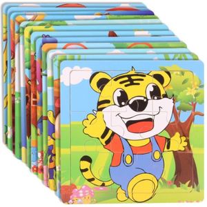 PUZZLE Puzzle en Bois Enfant - Animaux - 12 pièces - Joue