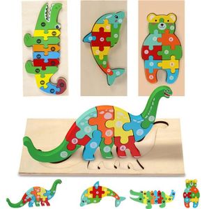Puzzle en bois pièces de forme unique cadeau animal pour adultes et enfants  122 pièces @Yun101 - Cdiscount Jeux - Jouets