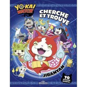 LIVRE 0-3 ANS ÉVEIL Livre - Yo-Kai Watch ; cherche et trouve ; Jibanyan ; 70 stickers offerts !