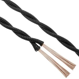 C/âble /électrique /à tresse en soie or 3 fils 3 x 0,75 mm Lot de 10 m/ètres