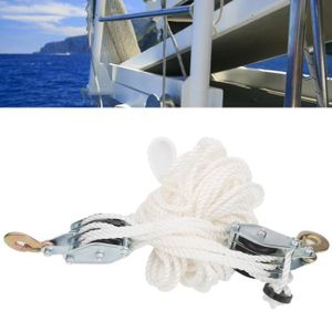 XSTRAP STANDARD Poulie de palan à corde robuste de 0,9 kg et 15,2 m, bloc  de roue de 1 tonne et système de matériel de pêche, rapport 5:1, puissance