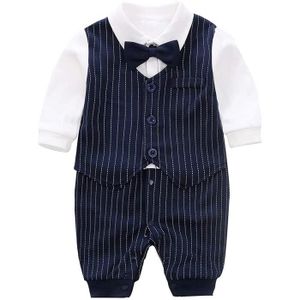 Ensemble de vêtements bébé Combinaison mignon Gentilhomme mode Bow noeud papillon chemise combinaisons pour garçon Costume
