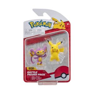 FIGURINE - PERSONNAGE Coffret 2 Figurines Pokemon Pikachu Et Capumain Fi