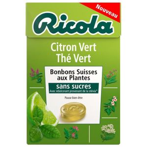 CHOCOLAT BONBON LOT DE 10 - RICOLA Bonbons Citron vert Thé Vert Sa