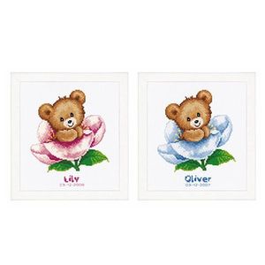 Multi Couleurs Registre De Naissance Teddy Et Blanket Vervaco Kit Point De Croix Compte Cuisine Maison Kits Centroarco Com