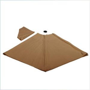 TOILE DE PARASOL VGEBY Toile de parasol de remplacement en polyester imperméable pour table de marché avec 8 baleines