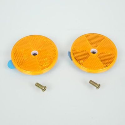Réflecteur orange 58mm adhésif avec plaque de base - PAT Europe