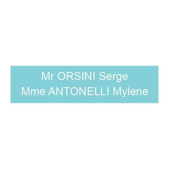 PLAQUE BOITE AUX LETTRES AVEC NUMERO - 100x25mm - Argent - 2 lignes
