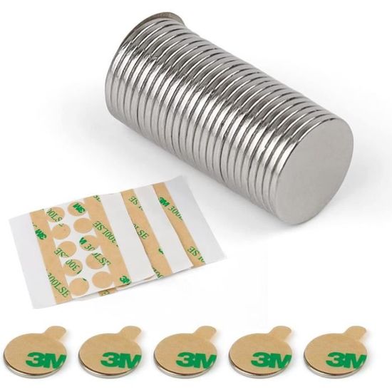 Aimants Ronds Néodyme Caoutchoutés Ø88 Mm - Filetés M6 - 2 Pièces - Puissance 55 Kg