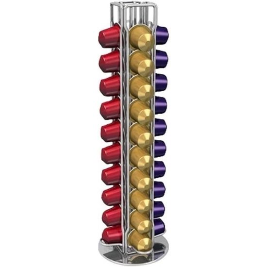 Porte-capsules Rotatif Pour Nespresso Vertuo - 30 Capsules - Acier Chromé - Cobb Industries
