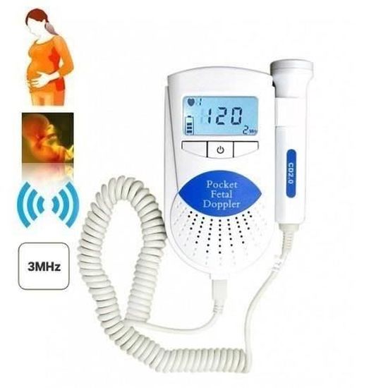 machine Gel 3 MHz Probe Prenatal foetus Pocket Doppler fœtal bébé moniteur cardiaque