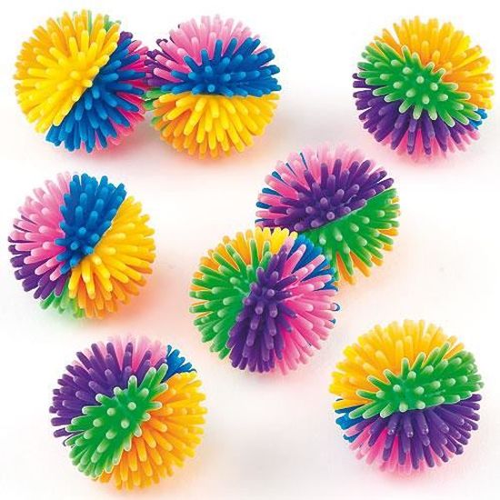 Lot De 8 Balles Herisson Couleur Arc En Ciel Pour Enfants Ideal Comme Cadeau De Pochette Surprise Cdiscount Jeux Jouets