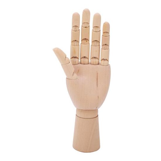 PATIKIL Modèle Main En Bois 7 Pouces - Paire Mains Droite & Gauche Articulées Pour Dessin, Peinture & Décoration